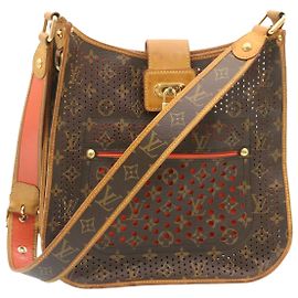 Bolsa de ombro LOUIS VUITTON Monogram Perfo Musette Laranja M95174 LV Auth bs299NO Outro Laranja