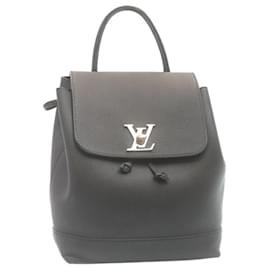 Louis Vuitton-LOUIS VUITTON calf leather Leather Turn Lock Rock Me Backpack Black M41815 Auth bs536a-Black