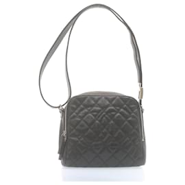 Chanel-CHANEL COCO Mark Shoulder Bag Caviar Skin Black CC Auth bs552a-Black