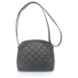 Chanel-CHANEL COCO Mark Shoulder Bag Caviar Skin Black CC Auth bs552a-Black