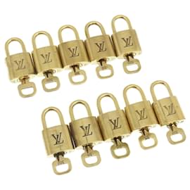 Louis Vuitton-Louis Vuitton padlock 10set Gold Tone LV Auth hs839-Other