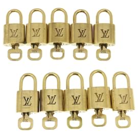 Louis Vuitton-Louis Vuitton padlock 10set Gold Tone LV Auth hs839-Other