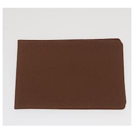 Louis Vuitton-LOUIS VUITTON Pass Case Leather 4Set Brown LV Auth 29322-Brown
