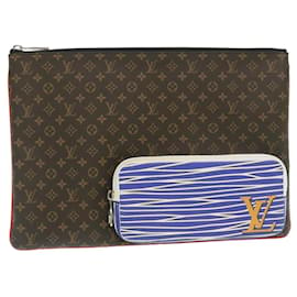 Louis Vuitton-LOUIS VUITTON Monogramm Pochette A4 Handtasche Virgil Abloh M69690 LV Auth 29439BEIM-Monogramm