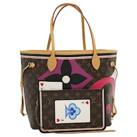 Louis Vuitton-LOUIS VUITTON Monogram Game On Neverfull MM Tote Bag M57452 LV Auth jk1377a-Other