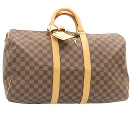 Louis Vuitton-LOUIS VUITTON Damier Ebene Keepall 45 Boston Bag LV Auth 26495NO-Outro
