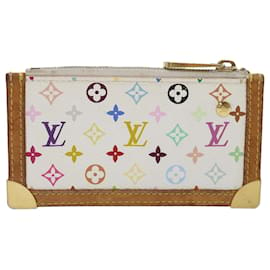 Louis Vuitton-LOUIS VUITTON Monogram Multicolor Pochette Cles Coin Purse M92655 LV Auth bs835-White