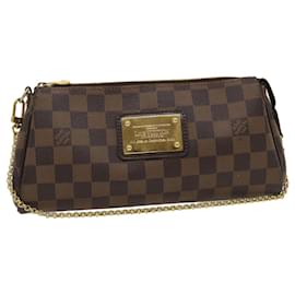 Louis Vuitton-LOUIS VUITTON Damier Ebene Eva 2Way Shoulder Hand Pouch N55213 LV Auth bs873a-Other