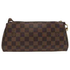 Louis Vuitton-LOUIS VUITTON Damier Ebene Eva 2Way Shoulder Hand Pouch N55213 LV Auth bs873a-Other