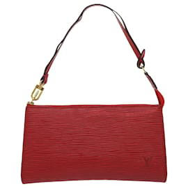 Louis Vuitton-LOUIS VUITTON Epi Pochette Accessoires Accessory Pouch Red M52987 LV Auth cl141-Red