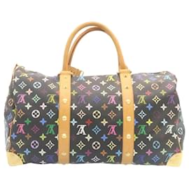 Louis Vuitton-Keepall multicolore con monogramma LOUIS VUITTON 45 Borsa Boston Nera M92640 auth 28150alla-Nero