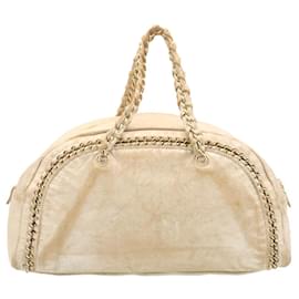 Chanel-CHANEL Borsa tote in pelle di caviale Pelle bianca CC Auth 28380alla-Beige