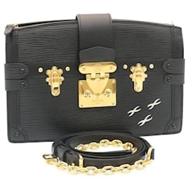 Louis Vuitton-LOUIS VUITTON Epi Trunk Clutch 2Way Shoulder Bag Black M53052 LV Auth 28382a-Black