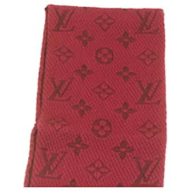 Louis Vuitton-LOUIS VUITTON Monogram Scarf Wool Purple LV Auth 28384a-Purple