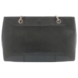 Chanel-CHANEL Caviar Skin Chain Shoulder Bag Leather Black CC Auth 28395a-Black