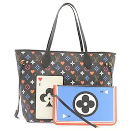 Louis Vuitton-LOUIS VUITTON Game On Collection Neverfull MM Shoulder Bag M57483 LV Auth 28626a-Black