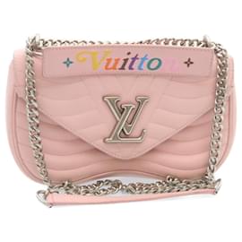 Louis Vuitton-LOUIS VUITTON New Wave MM 2Way Chain Shoulder Bag Pink M52707 LV Auth 28676a-Pink