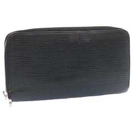 Louis Vuitton-LOUIS VUITTON Epi Zippy Wallet Long Wallet Black M64838 LV Auth ar5269-Black
