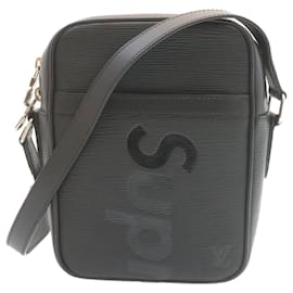 Louis Vuitton-LOUIS VUITTON Supreme Epi Danube Shoulder Bag Black M53431 LV Auth ar5973a-Black