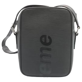 Louis Vuitton-LOUIS VUITTON Supreme Epi Danube Shoulder Bag Black M53431 LV Auth ar5973a-Black
