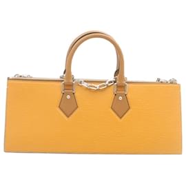 Louis Vuitton-LOUIS VUITTON Epi San Fran Sac Tricot Hand Bag 2way Yellow M52805 Auth ar6465a-Yellow