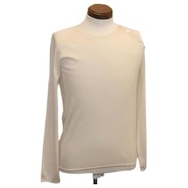 Louis Vuitton-LOUIS VUITTON Long-sleeved T-shirt Beige LV Auth ar6531-Beige