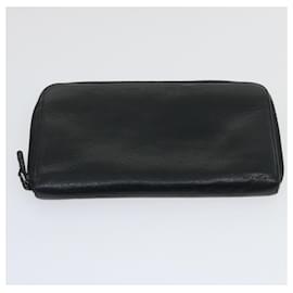 Prada-PRADA Safiano Leather Long Wallet 3set Black Auth ar6766-Black