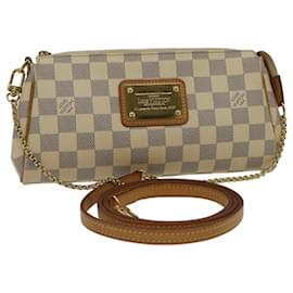 Louis Vuitton-Louis Vuitton Damier Azur Eva 2Way Shoulder Hand Pouch N55214 LV Auth hk372a-Other