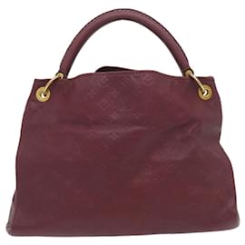 Louis Vuitton-LOUIS VUITTON Monogram Empreinte Artsy MM Shoulder Bag Purple M94047 Auth hs786a-Purple