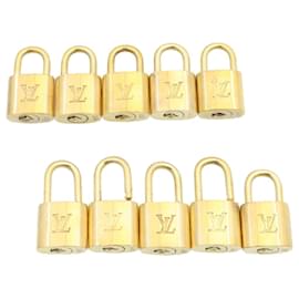 Louis Vuitton-Louis Vuitton padlock 10set Gold Tone LV Auth cr877-Other