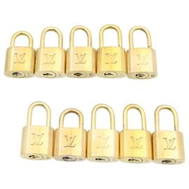 Louis Vuitton-Louis Vuitton padlock 10set Gold Tone LV Auth cr879-Other
