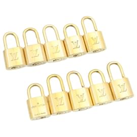Louis Vuitton-Louis Vuitton padlock 10set Gold Tone LV Auth cr878-Other