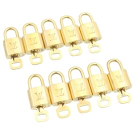 Louis Vuitton-Louis Vuitton padlock 10set Gold Tone LV Auth cr883-Other