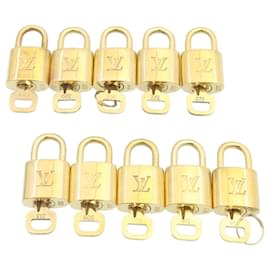 Louis Vuitton-Louis Vuitton padlock 10set Gold Tone LV Auth cr884-Other