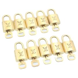 Louis Vuitton-Louis Vuitton padlock 10set Gold Tone LV Auth cr910-Other