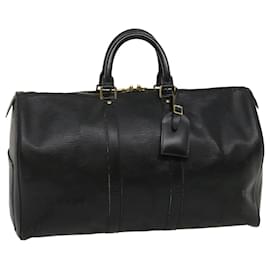 Louis Vuitton-Louis Vuitton Epi Keepall 45 Boston Bag Black M42972 LV Auth ds474-Black