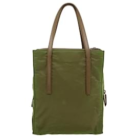Prada-PRADA Hand Bag Nylon Khaki Auth fm1390-Khaki