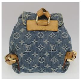 Louis Vuitton-LOUIS VUITTON Monogram Denim Sac A Dos PM Backpack Blue M95057 LV Auth pt1226a-Blue