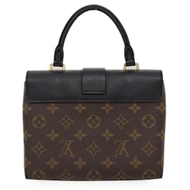 Louis Vuitton-LOUIS VUITTON Monogram Rocky BB 2Way Hand Shoulder Bag Black M44141 auth 29587a-Black,Monogram