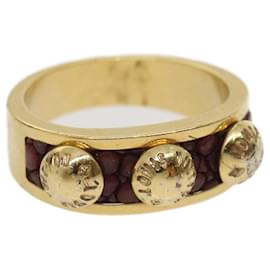 Louis Vuitton-LOUIS VUITTON Berggimia Ring metal S size Gold M66421 LV Auth 29729-Golden
