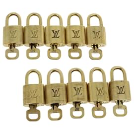 Louis Vuitton-Louis Vuitton padlock 10Set Gold Tone LV Auth 29911-Other