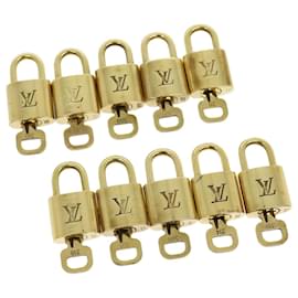 Louis Vuitton-Louis Vuitton padlock 10set Padlock Gold Tone LV Auth 30890-Other
