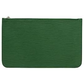 Louis Vuitton-LOUIS VUITTON Epi Neverfull MM Accessory Pouch Green FO4133 LV Auth 31106-Green