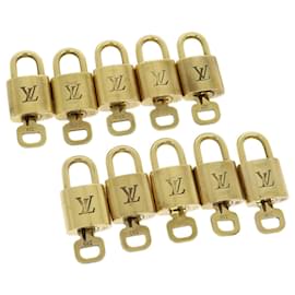 Louis Vuitton-Louis Vuitton padlock 10set Padlock Gold Tone LV Auth 31148-Other