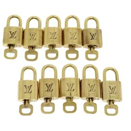 Louis Vuitton-Louis Vuitton padlock 10set Padlock Gold Tone LV Auth 31148-Other