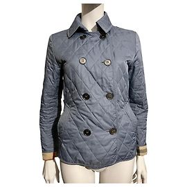 Light blue quilted Burberry jacket Light blue