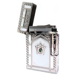 St Dupont-NEW ST DUPONT TAJ MAHAL LIGHTER LIMITED EDITION IN PLATINUM AND MOTHER-OF-PEARL LIGHTER NEW-Silvery