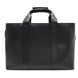 St Dupont-NEW ST DUPONT BAG 1442 BLACK DIAMOND GRAINED LEATHER SHOULDER BRIEFCASE-Black