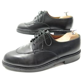 JM Weston-JM WESTON SHOES 598 lined SOLE HALF BREAST DERBY 7.5E 42 black leather-Black