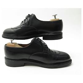 JM Weston-JM WESTON SHOES 598 lined SOLE HALF BREAST DERBY 7.5E 42 black leather-Black